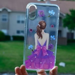Real Flower Hand Made Cover for I Phone X/Xs
